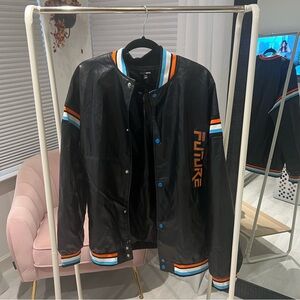 Fashion Nova oversized leather jacket size S/M